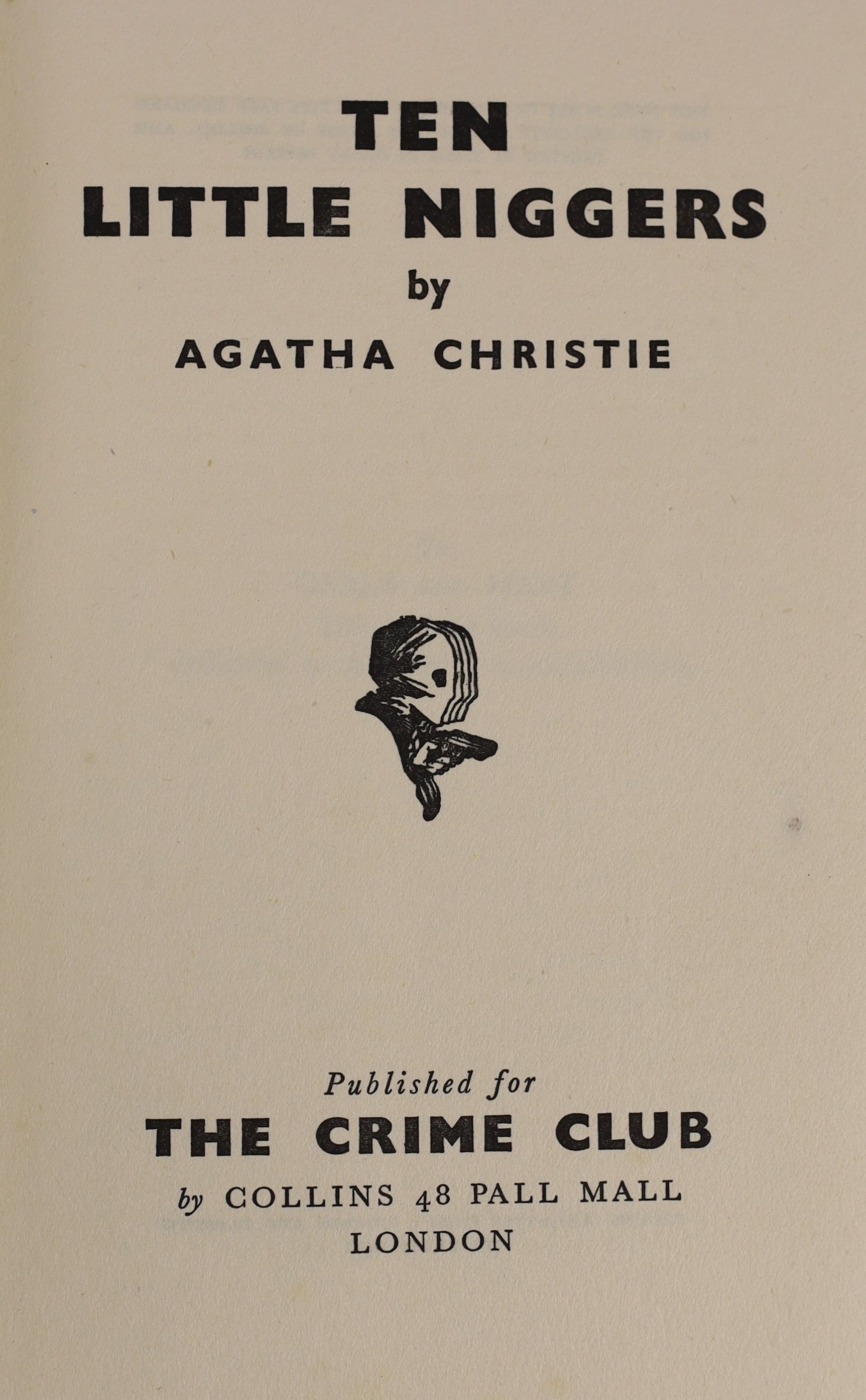 Christie, Agatha - Ten Little Niggers, 1st edition